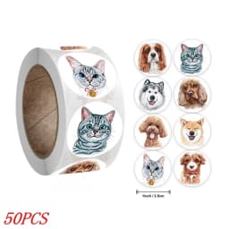 50-500pcs Kids Reward Sticker Puppy Dog Pattern Encouragement Stickers for Teachers Cute Animals Stickers Stationery Stickers
