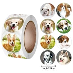 50-500pcs Kids Reward Sticker Puppy Dog Pattern Encouragement Stickers for Teachers Cute Animals Stickers Stationery Stickers