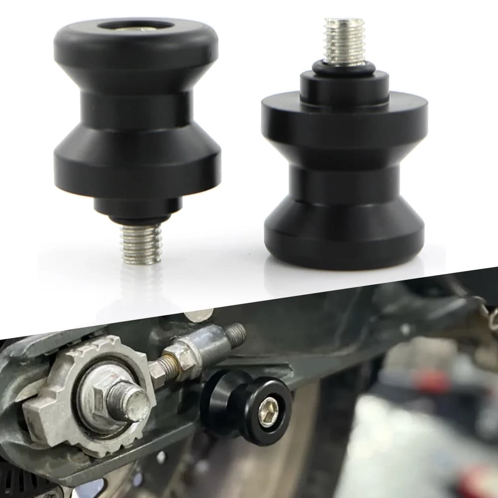 M6 M8 POM Swing Arm Spools Sliders Stand Bobbins Plastic 6mm 8mm Black For Honda Suzuki Yamaha BMW Ducati KTM Triumph Aprilia