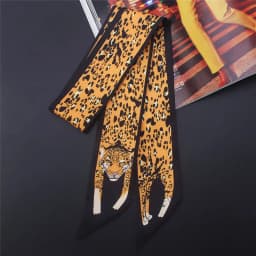17 Colors Animal Print 2024 New Bag Skinny Silk Scarf For Women Luxury Brand Foulard Women Tie Fashion Head Scarves For Ladies