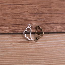 60PCS 9*18mm Metal Alloy Three Color Mini Hollow Wing Charms Pendants for Jewelry Making DIY Handmade Craft