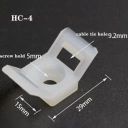Cable Organizer Saddle Cable Tie Mount HC-1 HC-2 Wire Management Base Holder Wire Fixing Clamp Screw Hole Mounter for Home Offic