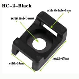 Cable Organizer Saddle Cable Tie Mount HC-1 HC-2 Wire Management Base Holder Wire Fixing Clamp Screw Hole Mounter for Home Offic