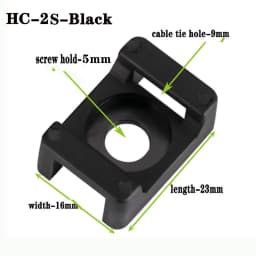 Cable Organizer Saddle Cable Tie Mount HC-1 HC-2 Wire Management Base Holder Wire Fixing Clamp Screw Hole Mounter for Home Offic