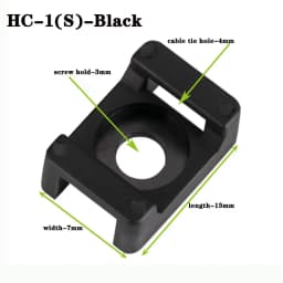 Cable Organizer Saddle Cable Tie Mount HC-1 HC-2 Wire Management Base Holder Wire Fixing Clamp Screw Hole Mounter for Home Offic