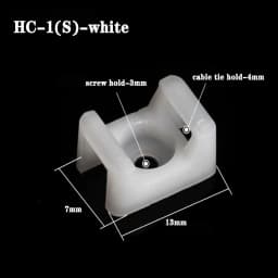 Cable Organizer Saddle Cable Tie Mount HC-1 HC-2 Wire Management Base Holder Wire Fixing Clamp Screw Hole Mounter for Home Offic