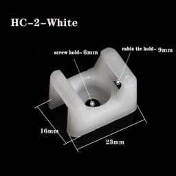 Cable Organizer Saddle Cable Tie Mount HC-1 HC-2 Wire Management Base Holder Wire Fixing Clamp Screw Hole Mounter for Home Offic