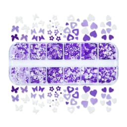 Fluorescent Bubble Sequins Epoxy Resin Glitter Filling Hollow Round Shape Slime Slices Neon Nail Art Flakes Resin Shaker Filler