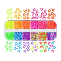 Fluorescent Bubble Sequins Epoxy Resin Glitter Filling Hollow Round Shape Slime Slices Neon Nail Art Flakes Resin Shaker Filler