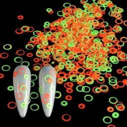Fluorescent Bubble Sequins Epoxy Resin Glitter Filling Hollow Round Shape Slime Slices Neon Nail Art Flakes Resin Shaker Filler