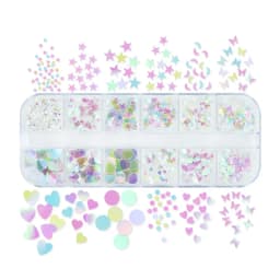 Fluorescent Bubble Sequins Epoxy Resin Glitter Filling Hollow Round Shape Slime Slices Neon Nail Art Flakes Resin Shaker Filler