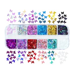 Fluorescent Bubble Sequins Epoxy Resin Glitter Filling Hollow Round Shape Slime Slices Neon Nail Art Flakes Resin Shaker Filler