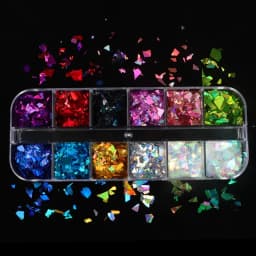Fluorescent Bubble Sequins Epoxy Resin Glitter Filling Hollow Round Shape Slime Slices Neon Nail Art Flakes Resin Shaker Filler