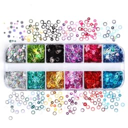 Fluorescent Bubble Sequins Epoxy Resin Glitter Filling Hollow Round Shape Slime Slices Neon Nail Art Flakes Resin Shaker Filler