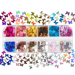 Fluorescent Bubble Sequins Epoxy Resin Glitter Filling Hollow Round Shape Slime Slices Neon Nail Art Flakes Resin Shaker Filler