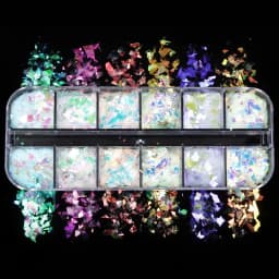 Fluorescent Bubble Sequins Epoxy Resin Glitter Filling Hollow Round Shape Slime Slices Neon Nail Art Flakes Resin Shaker Filler
