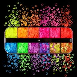 Fluorescent Bubble Sequins Epoxy Resin Glitter Filling Hollow Round Shape Slime Slices Neon Nail Art Flakes Resin Shaker Filler