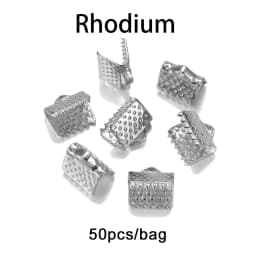 10-50pcs Crimp Beads Cove Clasps Cord End Caps String Ribbon Leather Clip Foldover Connectors Supplies For DIY Jewelry Findings