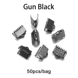 10-50pcs Crimp Beads Cove Clasps Cord End Caps String Ribbon Leather Clip Foldover Connectors Supplies For DIY Jewelry Findings