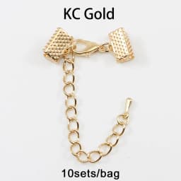 10-50pcs Crimp Beads Cove Clasps Cord End Caps String Ribbon Leather Clip Foldover Connectors Supplies For DIY Jewelry Findings
