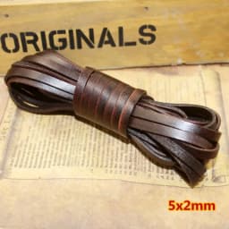 REGELIN 2meter Retro Coffee Cow Leather Strap Findings 2/3/4/5/6/8/10mm Flat/Round Leather Cord String Rope DIY Bracelet Making