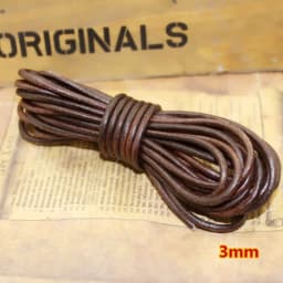 REGELIN 2meter Retro Coffee Cow Leather Strap Findings 2/3/4/5/6/8/10mm Flat/Round Leather Cord String Rope DIY Bracelet Making