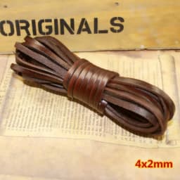 REGELIN 2meter Retro Coffee Cow Leather Strap Findings 2/3/4/5/6/8/10mm Flat/Round Leather Cord String Rope DIY Bracelet Making