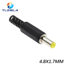 10PCS DC Power Adapter plug 5.5*2.1mm DC Plug Connector Welding Line Male Plug 5.5x2.5 4.8 1.7 1.35 0.7MM