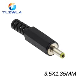 10PCS DC Power Adapter plug 5.5*2.1mm DC Plug Connector Welding Line Male Plug 5.5x2.5 4.8 1.7 1.35 0.7MM