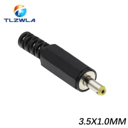10PCS DC Power Adapter plug 5.5*2.1mm DC Plug Connector Welding Line Male Plug 5.5x2.5 4.8 1.7 1.35 0.7MM