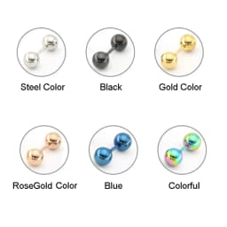 1Pair Medical Titanium Steel Stud Earring Small Ball Screws Small Earrings Ear Bone Nail Lip Piercing Body Jewelry