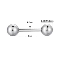 1Pair Medical Titanium Steel Stud Earring Small Ball Screws Small Earrings Ear Bone Nail Lip Piercing Body Jewelry