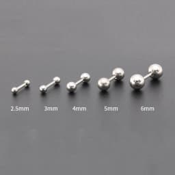 1Pair Medical Titanium Steel Stud Earring Small Ball Screws Small Earrings Ear Bone Nail Lip Piercing Body Jewelry