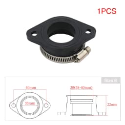 ZSDTRP Motorcycle Carburetor Adapter Inlet Intake Pipe for PWK 21/24/26/28/30/32/34mm PE26/28/30mm TM28/32/34 Carb Pit Dirt Bike