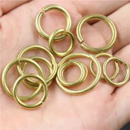50pcs Jump Rings Solid Brass Open O Ring Round Loops Leather Craft Bag Jewelry Findings Parts Repairing Accessories