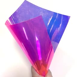 20*30/95cm Transparent PVC Fabric Iridescent Holographic Laser Rainbow Shiny Vinyl DIY Bow Earring Making Craft Bag Sheet/Roll