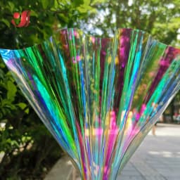 20*30/95cm Transparent PVC Fabric Iridescent Holographic Laser Rainbow Shiny Vinyl DIY Bow Earring Making Craft Bag Sheet/Roll