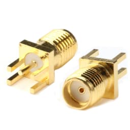 5-50Pcs Javino SMA Female Jack Connector For 1.6mm Solder Edge PCB Straight Mount Gold plated RF Connectors Receptacle Solder