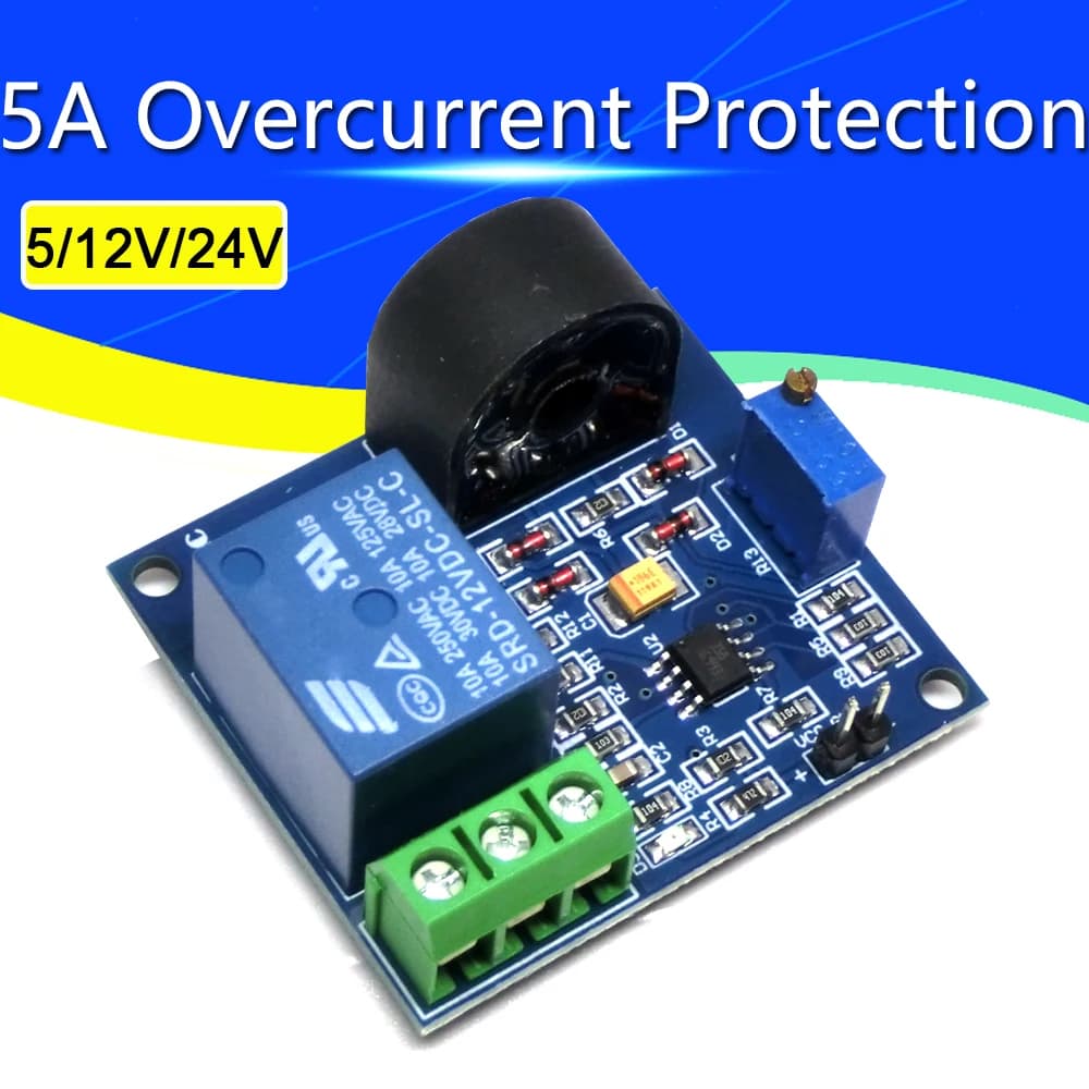1/5/10Pcs 5A Overcurrent Protection Relay Module AC Current Detection Board 5V/12V/24V Relay ZMCT103C Current Transformer