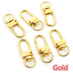 10pcs Snap Lobster Clasp Hooks Gold Silver Plated 5 Colors DIY Jewelry Making Findings for Keychain Neckalce Bracelet Supplies