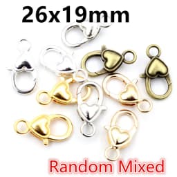 10pcs Snap Lobster Clasp Hooks Gold Silver Plated 5 Colors DIY Jewelry Making Findings for Keychain Neckalce Bracelet Supplies
