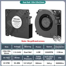 EC Axial Fan 60mm 80mm 90mm 120mm Ball Brushless Fan Cooler AC 110V 120V 220V 230V 240V Computer Case Fan 6025 8025 9225 12038