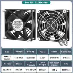 EC Axial Fan 60mm 80mm 90mm 120mm Ball Brushless Fan Cooler AC 110V 120V 220V 230V 240V Computer Case Fan 6025 8025 9225 12038