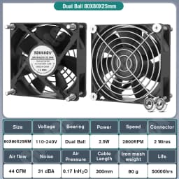 EC Axial Fan 60mm 80mm 90mm 120mm Ball Brushless Fan Cooler AC 110V 120V 220V 230V 240V Computer Case Fan 6025 8025 9225 12038