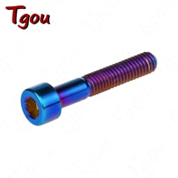 Tgou Titanium Bolt M7/M8x15 20 25 30 32 35 40 43 45 50 60 70mm Allen Key Head Ti Screws for Bicycle Motorcycle Car