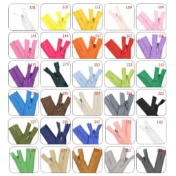 10Pcs/Pack 28cm 35cm 40cm 45cm 50cm 55cm 60cm 3# Invisible Zipper Nylon Coil Zipper For DIY Handcraft Cloth Sewing Accessories