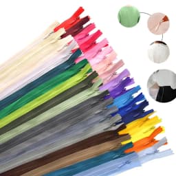 10Pcs/Pack 28cm 35cm 40cm 45cm 50cm 55cm 60cm 3# Invisible Zipper Nylon Coil Zipper For DIY Handcraft Cloth Sewing Accessories