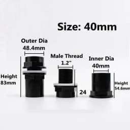 1PC 20/25/32/40/50mm Hi-Quality PVC Pipe Connectors Thicken Fish Tank Drain Aquarium Inlet Outlet Joints Garden Irrigation