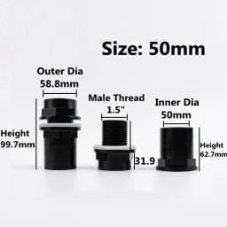 1PC 20/25/32/40/50mm Hi-Quality PVC Pipe Connectors Thicken Fish Tank Drain Aquarium Inlet Outlet Joints Garden Irrigation