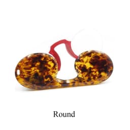 NONOR Silicone Nose Clip Pocket Glasses for Men Women Portable TR Round Frameless Reader Glasses